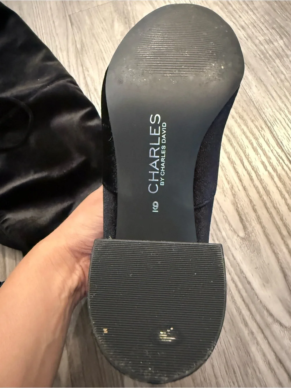 Charles David Black Over-the-Knee Velvet Boots! Like New!